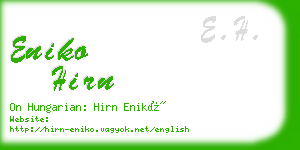 eniko hirn business card